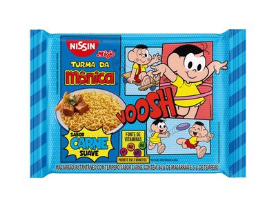 MACARRÃO INSTANTÂNEO LÁMEN CARNE SUAVE TURMA DA MÔNICA NISSIN MIOJO