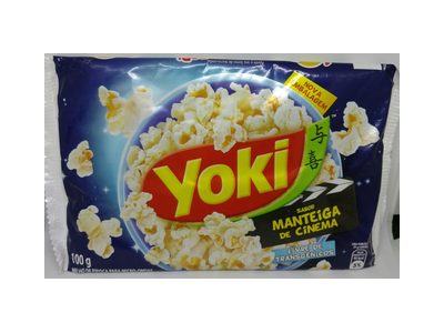 PIPOCA PARA MICRO-ONDAS MANTEIGA DE CINEMA YOKI PACOTE 100G