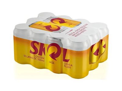 CERVEJA SKOL PILSEN 350 ML PACK COM 12 UNIDADES