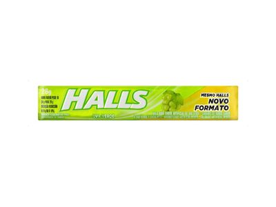 BALA UVA VERDE HALLS PACOTE 28G