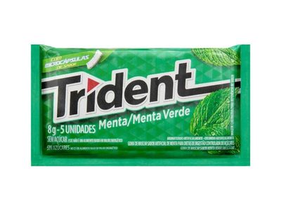 GOMA DE MASCAR SABOR MENTA TRIDENT 8G