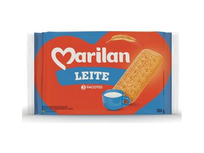 BISCOITO DE LEITE COM 3 PACOTES 350G MARILAN